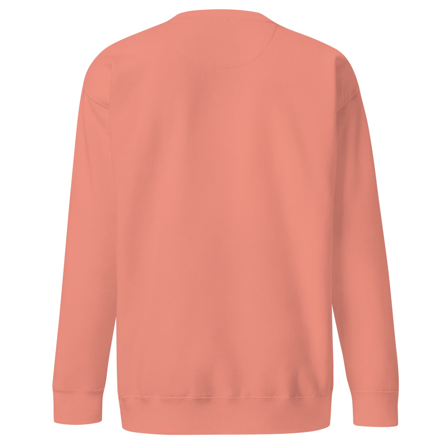 Back view of our ‘No Huddle Just Go’ Premium Unisex Sweatshirt in dusty rose, featuring black ‘I WANT A THREESOME’ text on the front. Add this signature sweatshirt to your collection! Customers love our Premium Unisex Sweatshirts because they have all the essentials; 100% cotton face, soft interior, comfortable Unisex fit and are medium thickness. This sweatshirt is available now in various colors & sizes S-3XL.