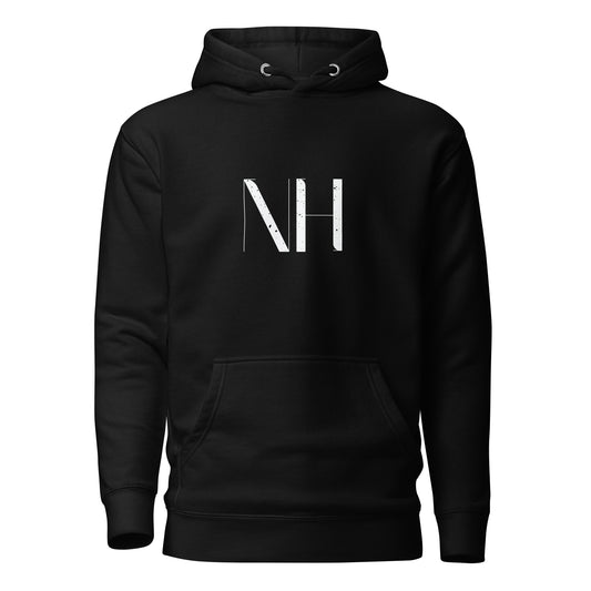 NO HUDDLE JUST GO and add this signature “NH” logo design to your hoodie collection! Customers love our “No Huddle Just Go” premium hoodies because they have all the essentials; quality 100% cotton, comfort-fitted hood, matching drawstrings, and a front pocket. Front of the hoodie has a graphic design with the NH logo.  This hoodie is available now in various colors & sizes S-3XL. This image is black. 